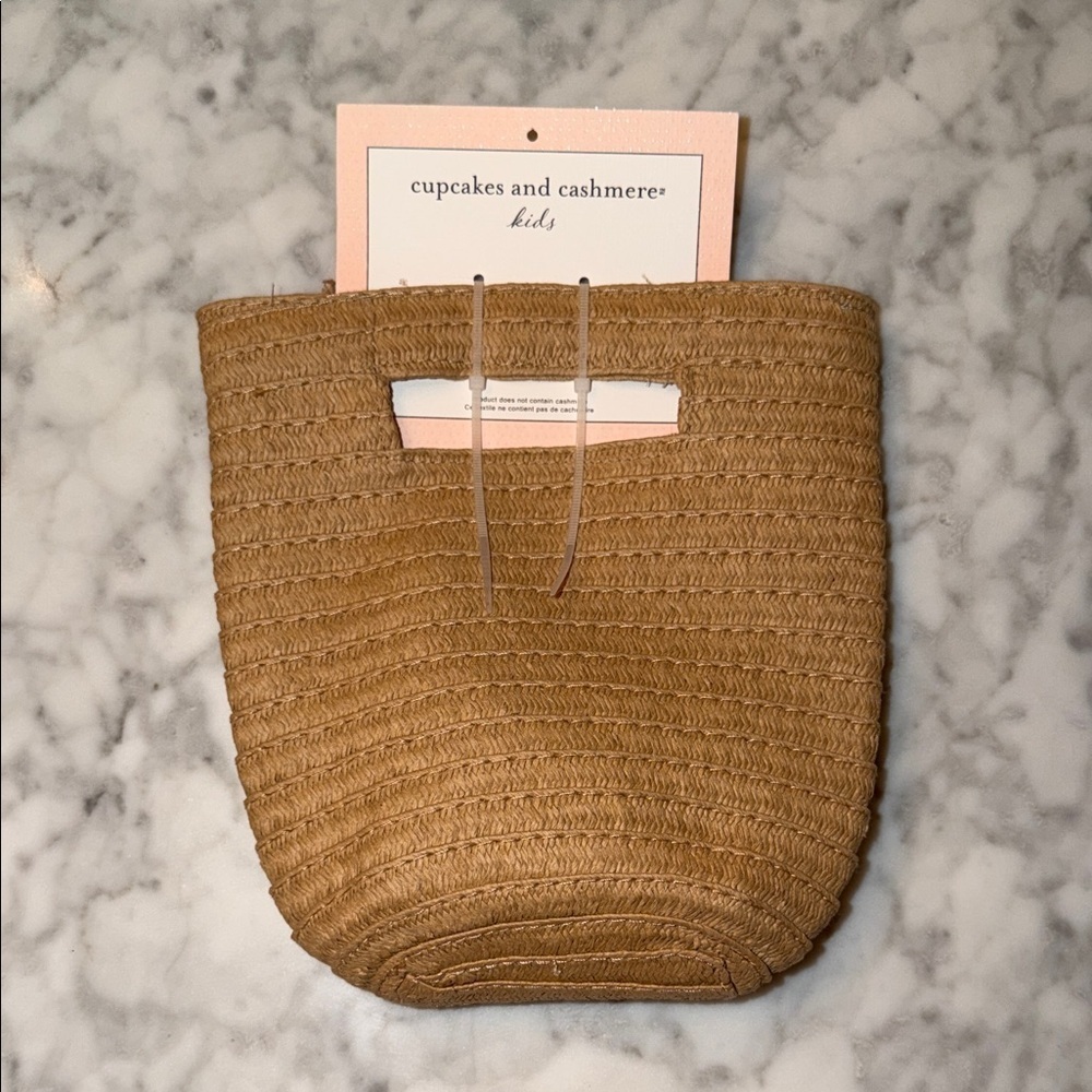 cupcakes & cashmere Tan Woven Bag